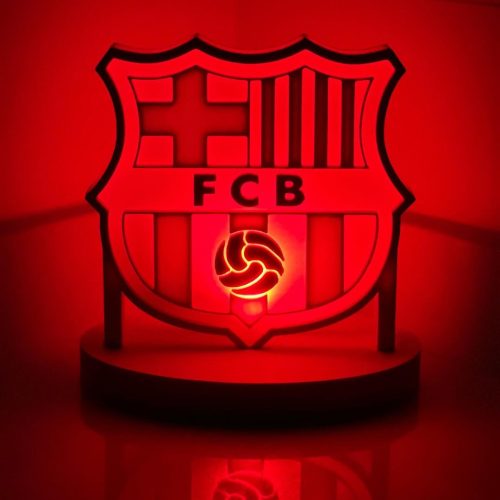 Lámpara Escudo Barcelona FC LED - Diseño Impresión 3D Personalizado