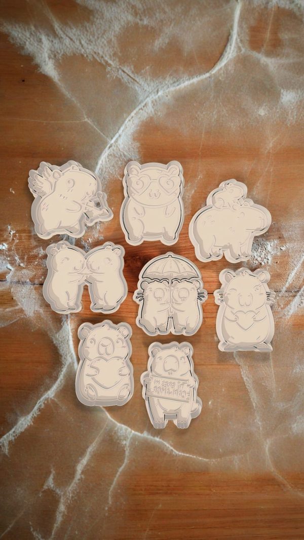 Capibara - Pack Cortadores de Galletas Diseño 3D