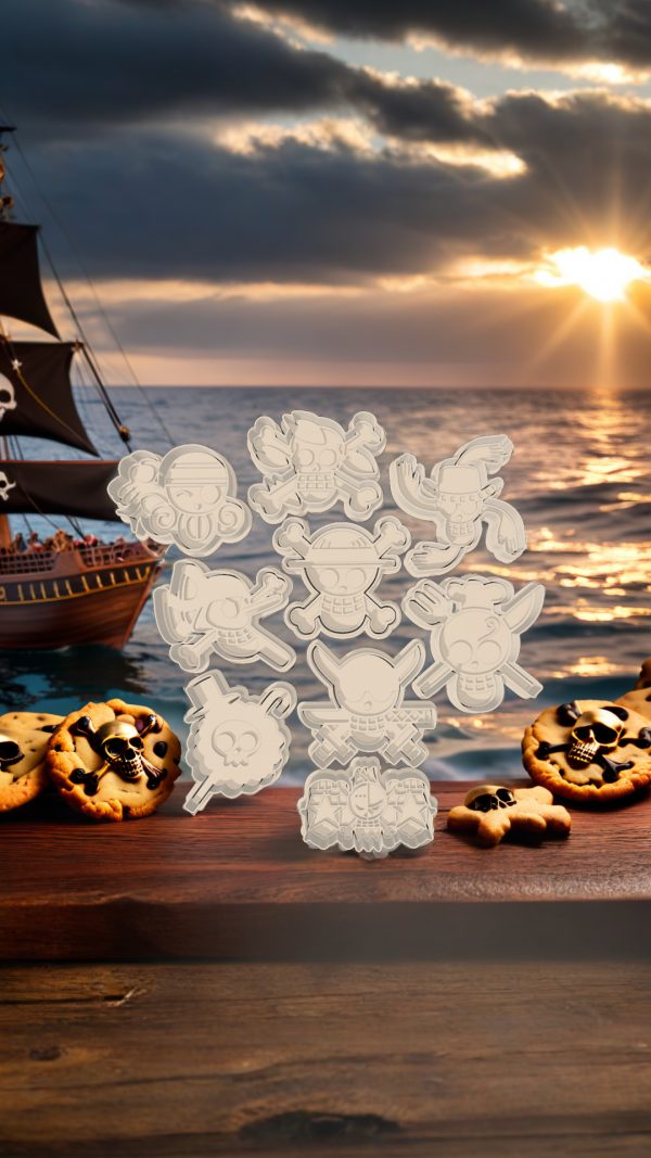 One Piece - Pack Cortadores de Galletas Diseño 3D