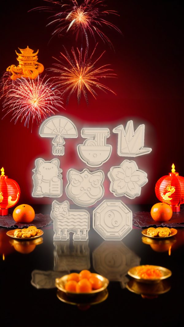 Oriental New year - Pack Cortadores de Galletas Diseño 3D