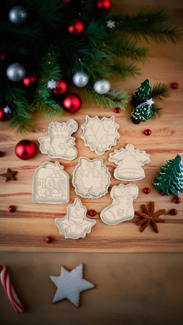 Navidad - Pack Cortadores de Galletas Diseño 3D – impresión 3D Chile Navidad - Pack Cortadores de Galletas Diseño 3D | Ultra3D Chile