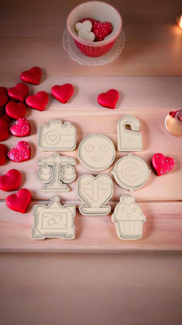 San Valentín - Pack 3 - Cortador de Galletas Diseño 3D – impresión 3D Chile San Valentín - Pack 3 - Cortador de Galletas Diseño 3D | Ultra3D Chile