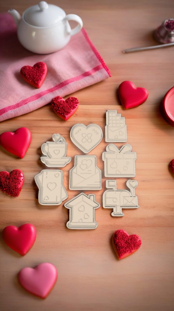 San Valentín - Pack 4 - Cortador de Galletas Diseño 3D – impresión 3D Chile San Valentín - Pack 4 - Cortador de Galletas Diseño 3D | Ultra3D Chile